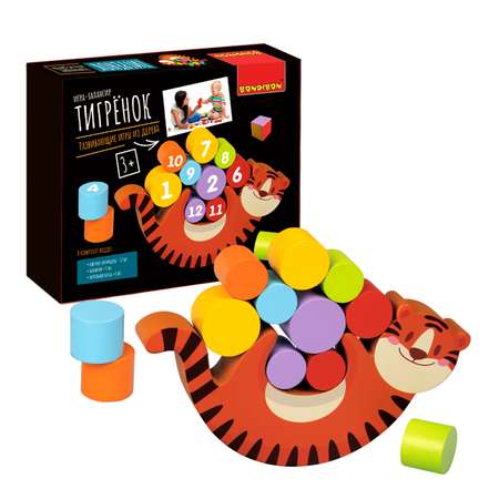 Настольная игра Bondibon балансир деревянный Тигренок