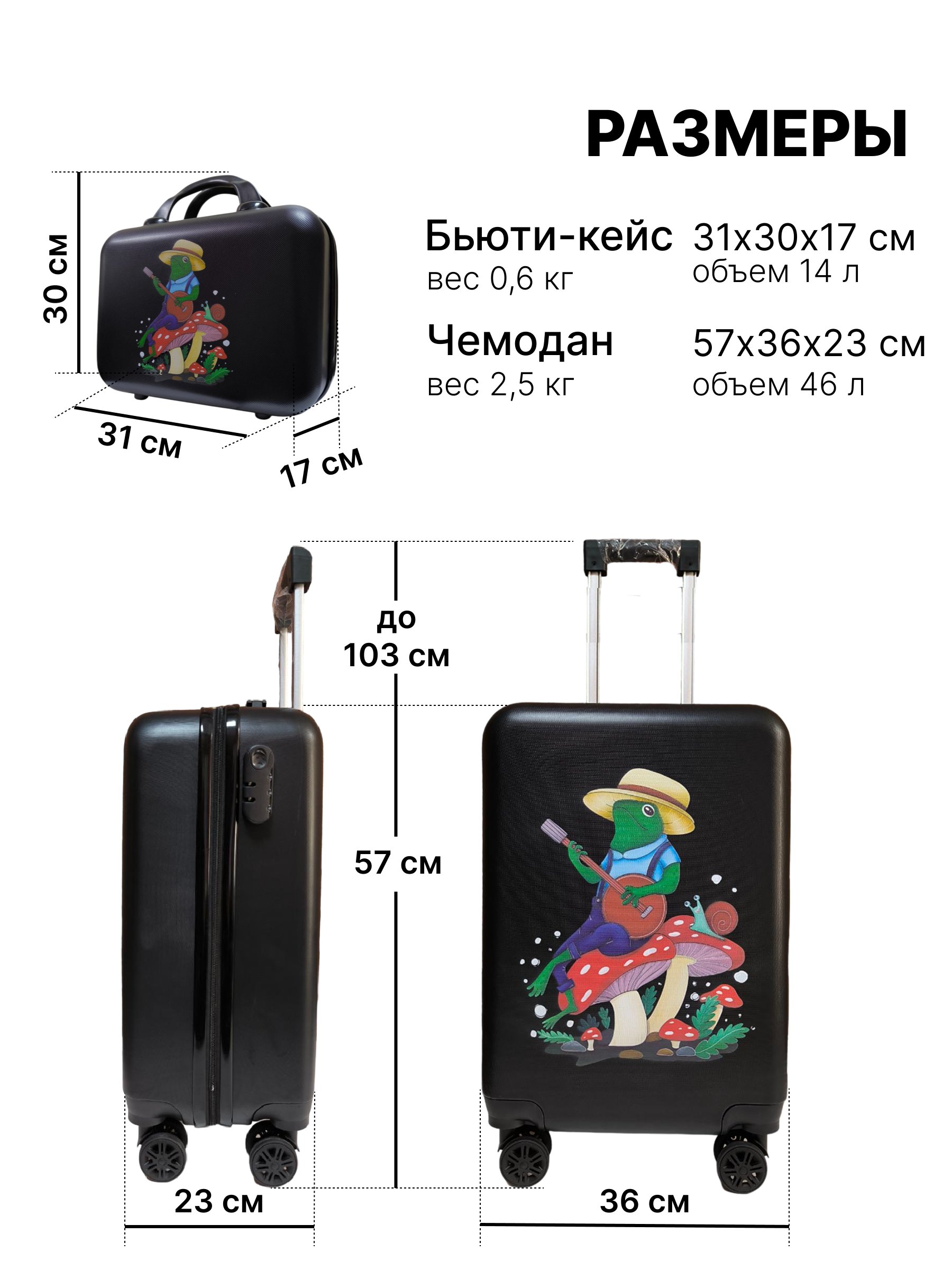 Чемодан LATS Лягушки - фото 2