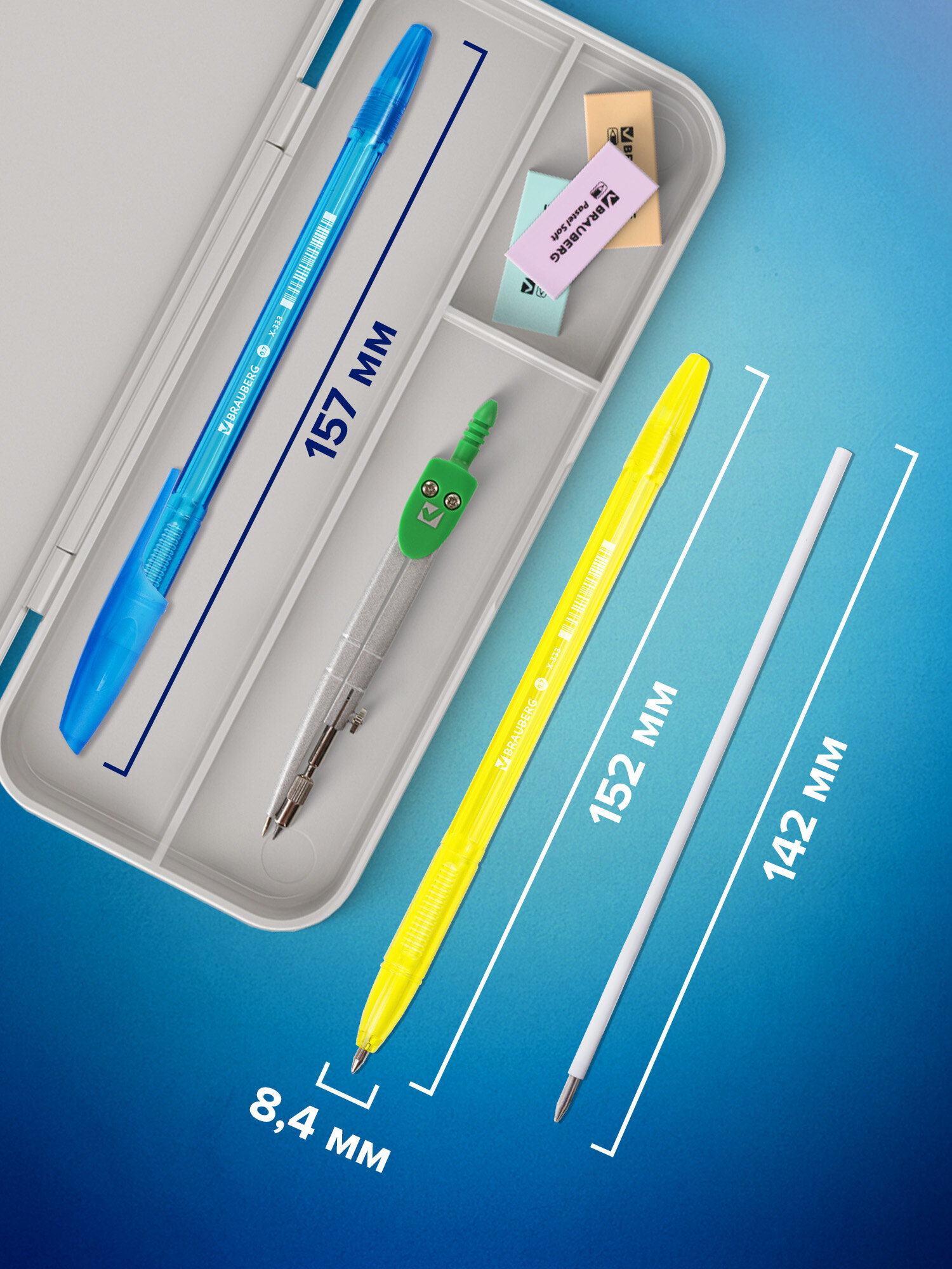 Ручка шариковая Brauberg 50 шт. - фото 4