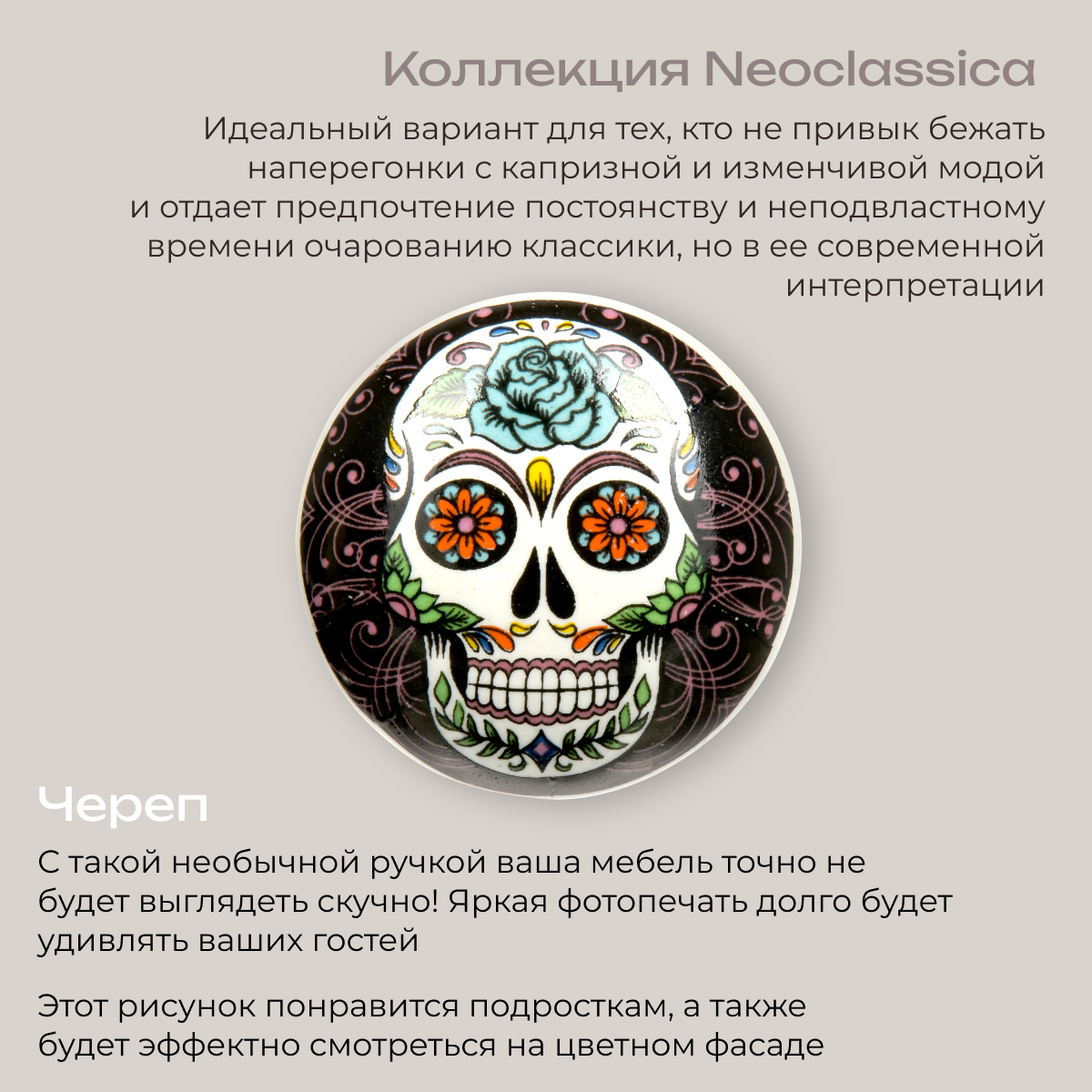 Ручка для мебели Blumen Haus Череп - фото 2