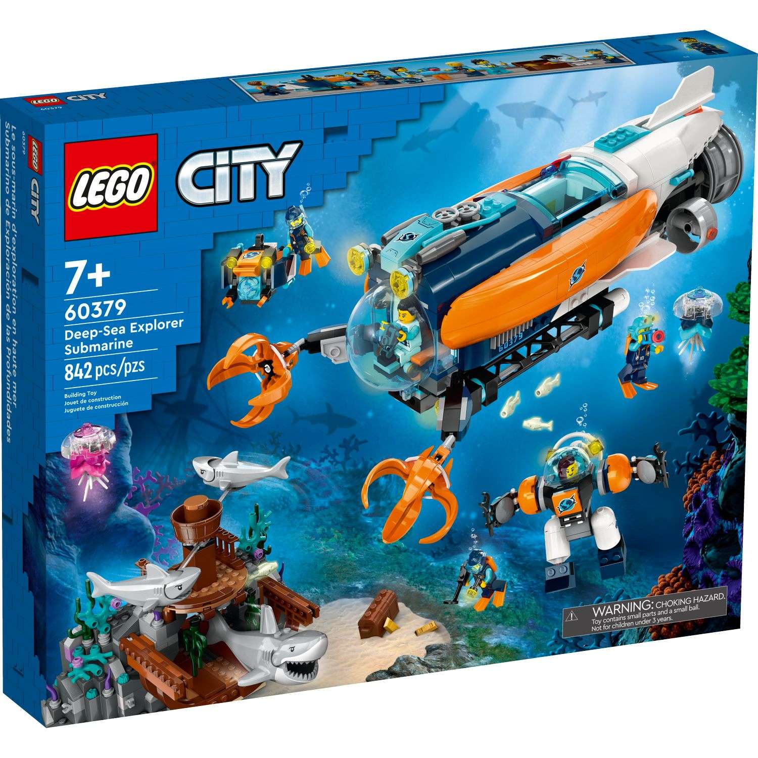 Конструктор LEGO City Deep-Sea Explorer Submarine 842 дет. - фото 1