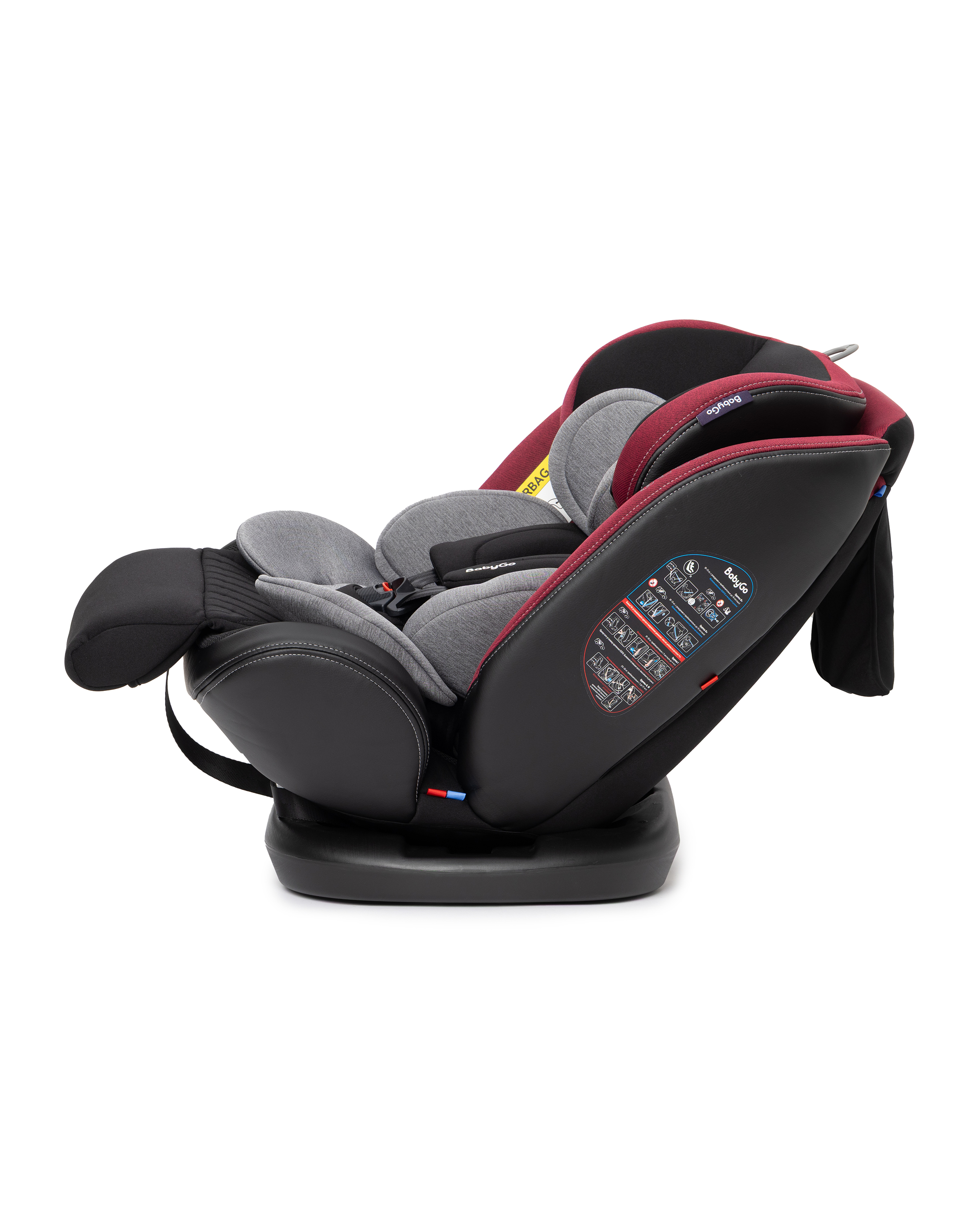 Автокресло BabyGo Multi-Stage New Isofix 0+/1/2/3 (0-36 кг) красный - фото 20