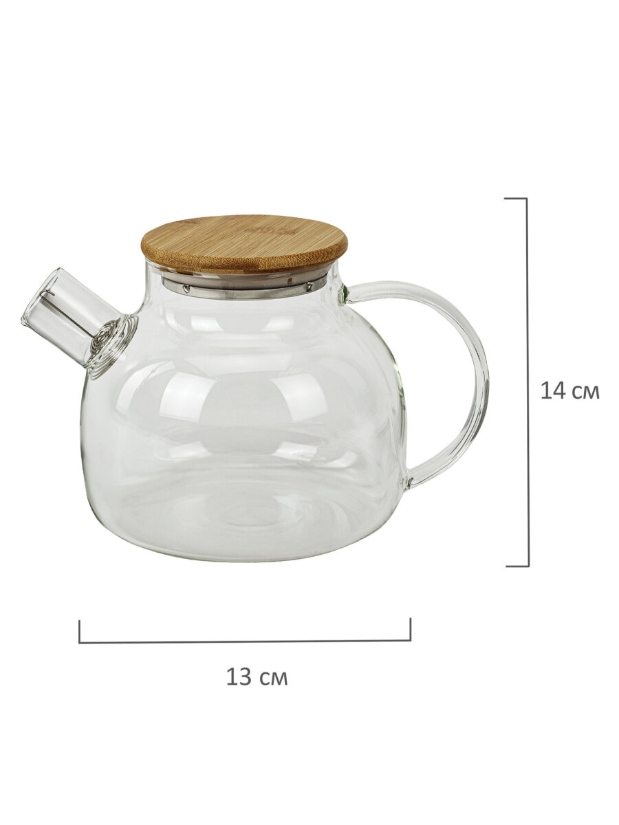 Чайник заварочный DASWERK стеклянный с ситечком жаропрочный 900 мл - фото 7
