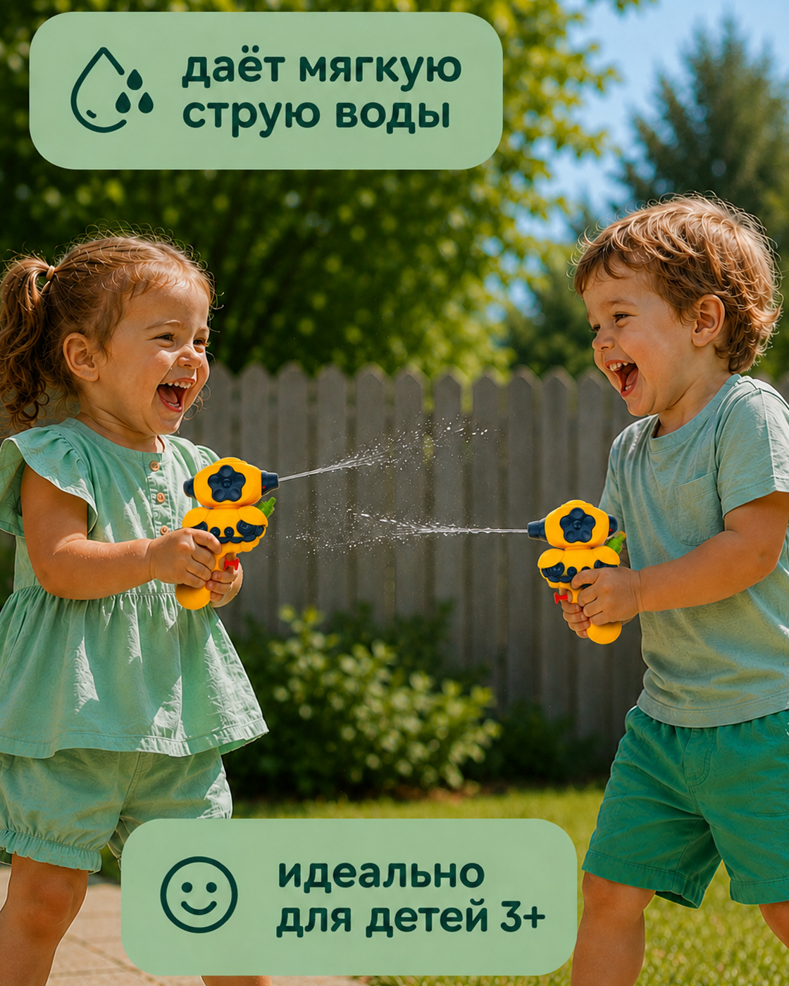 Пистолет водный 1TOY для малышей маленький - фото 3