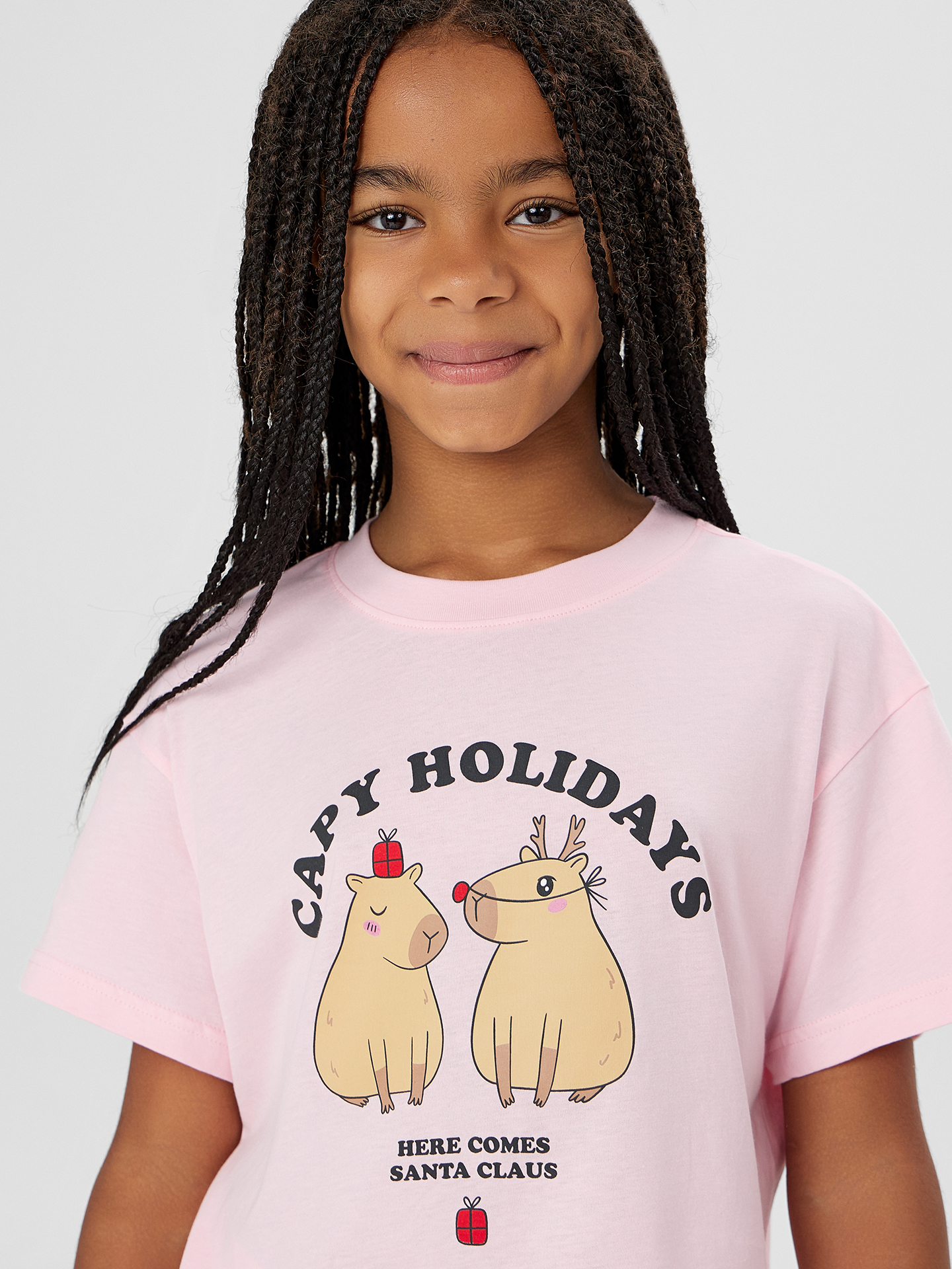 Пижама Mark Formelle (Марк Формэль) 567748/розовая сказка +капибары на розовой полоске - фото 5