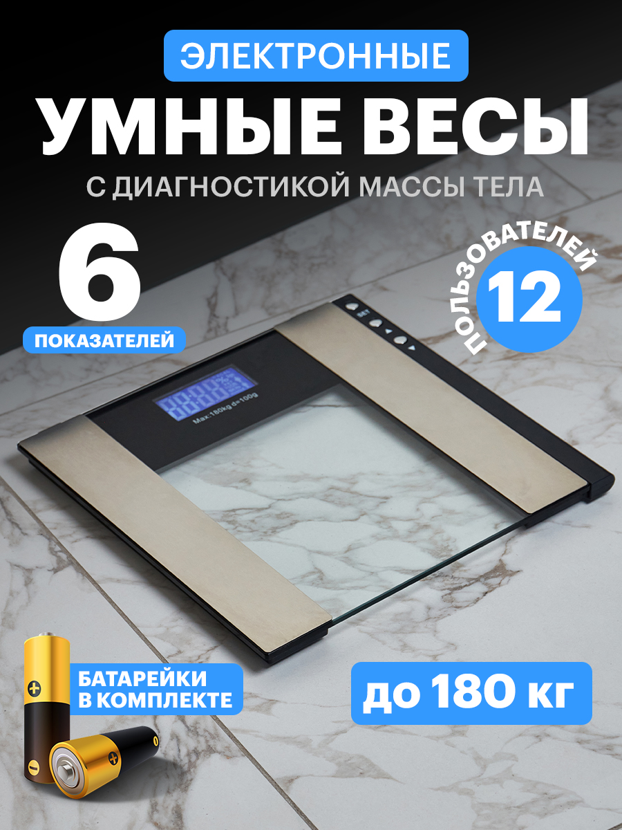 Весы электронные REXANT Smart Life с диагностикой 72-1203 - фото 1