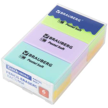Ластик Brauberg 6 шт.