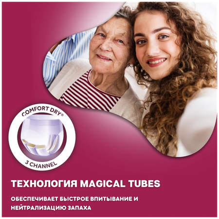 Подгузники-трусы Reva Care для взрослых талия 80-120 см размер M 3уп по 10 шт