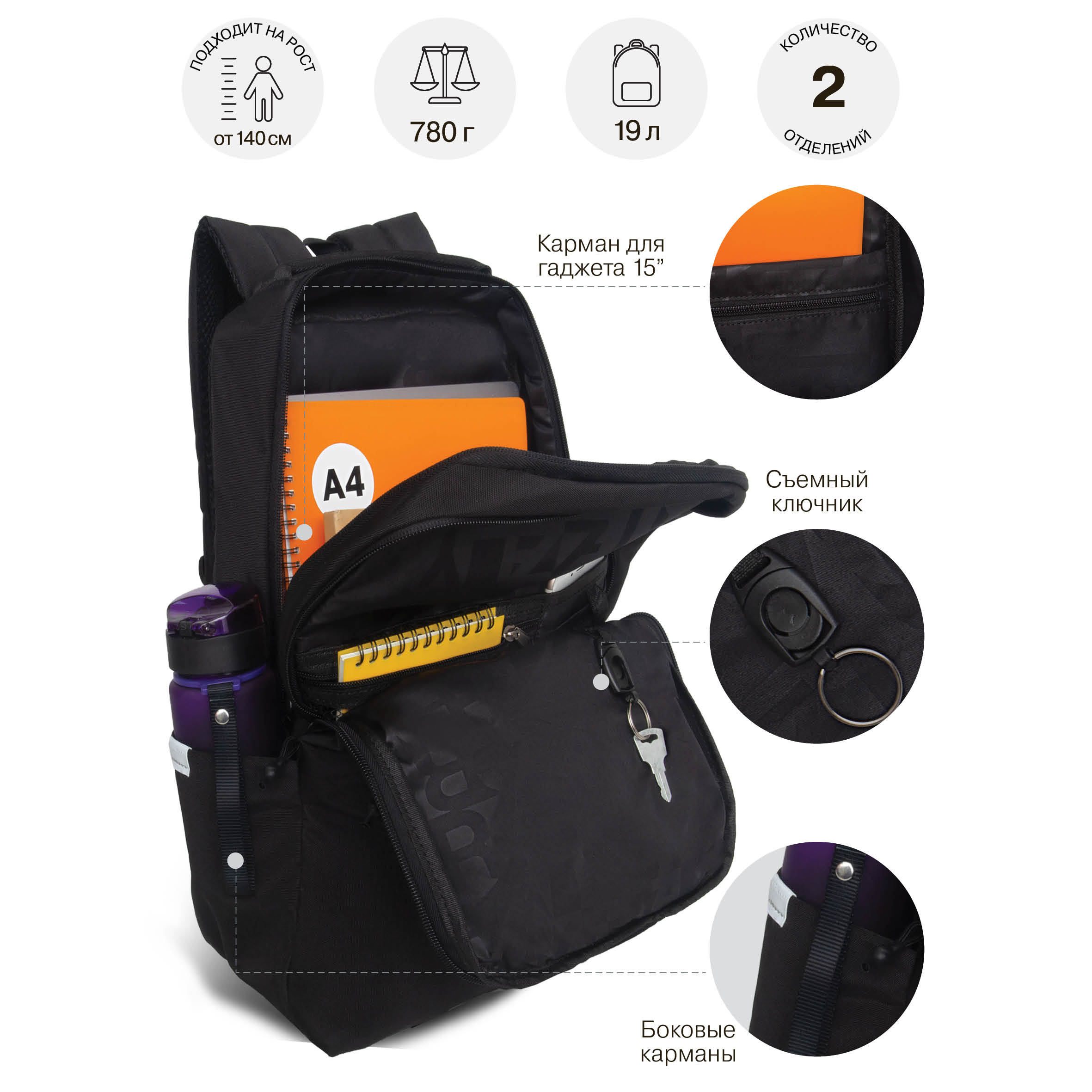 Рюкзак Grizzly для мальчика - фото 6