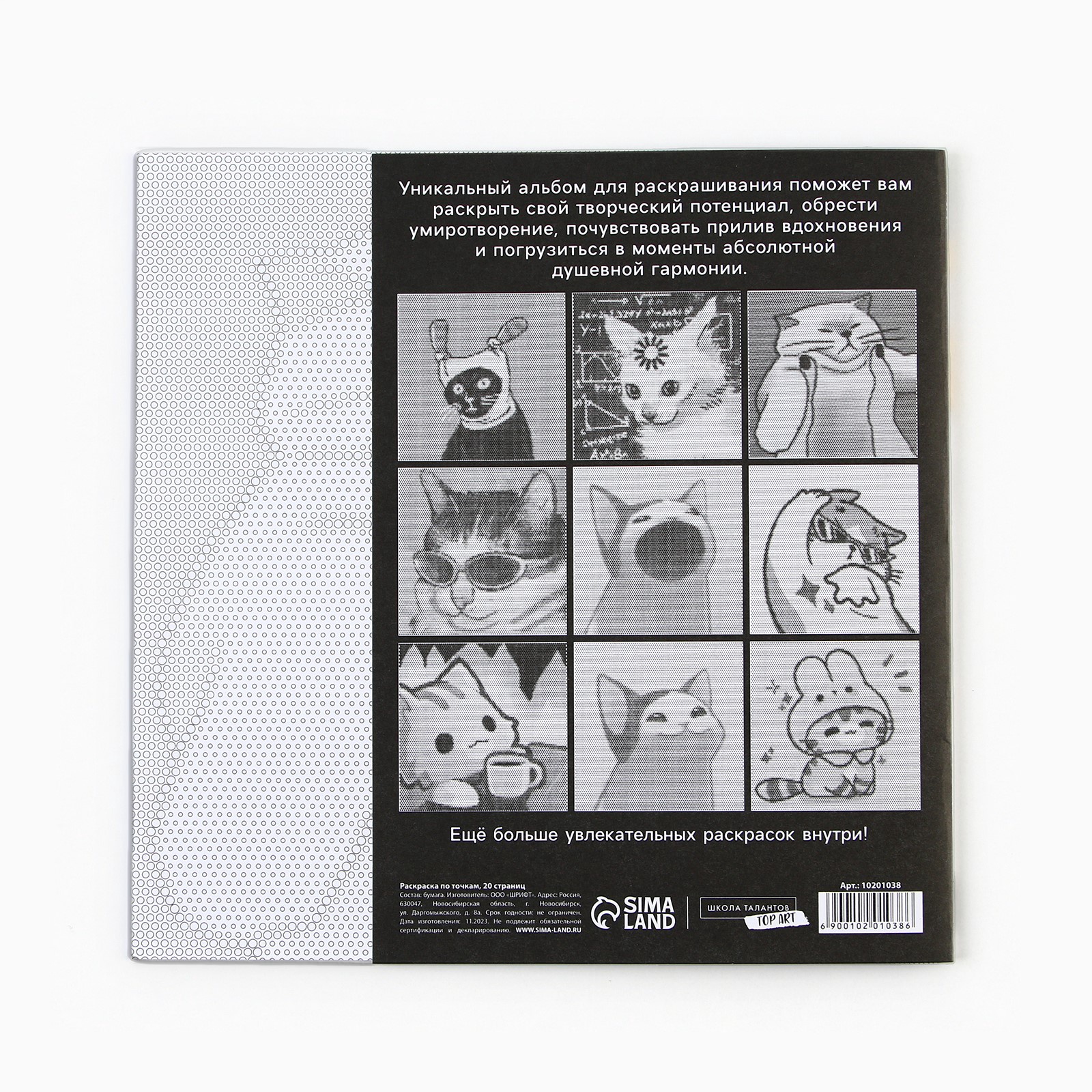 Раскраска Школа Талантов по точкам Крутые котики 20 стр - фото 5