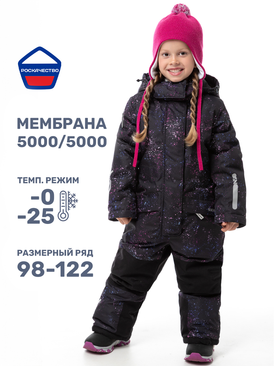 Комбинезон NIKASTYLE 8з5224 черный/фуксия - фото 2