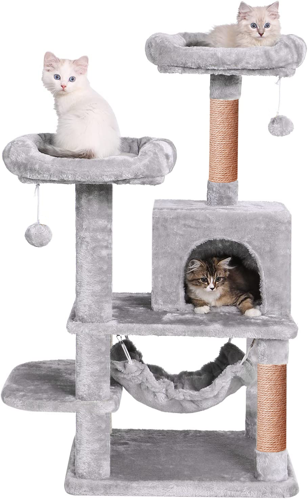 Игровой комплекс для кошек дом Pet БМФ Серый - фото 1