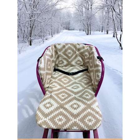Матрас для санок Baby.Eco.Decor олени со спинкой