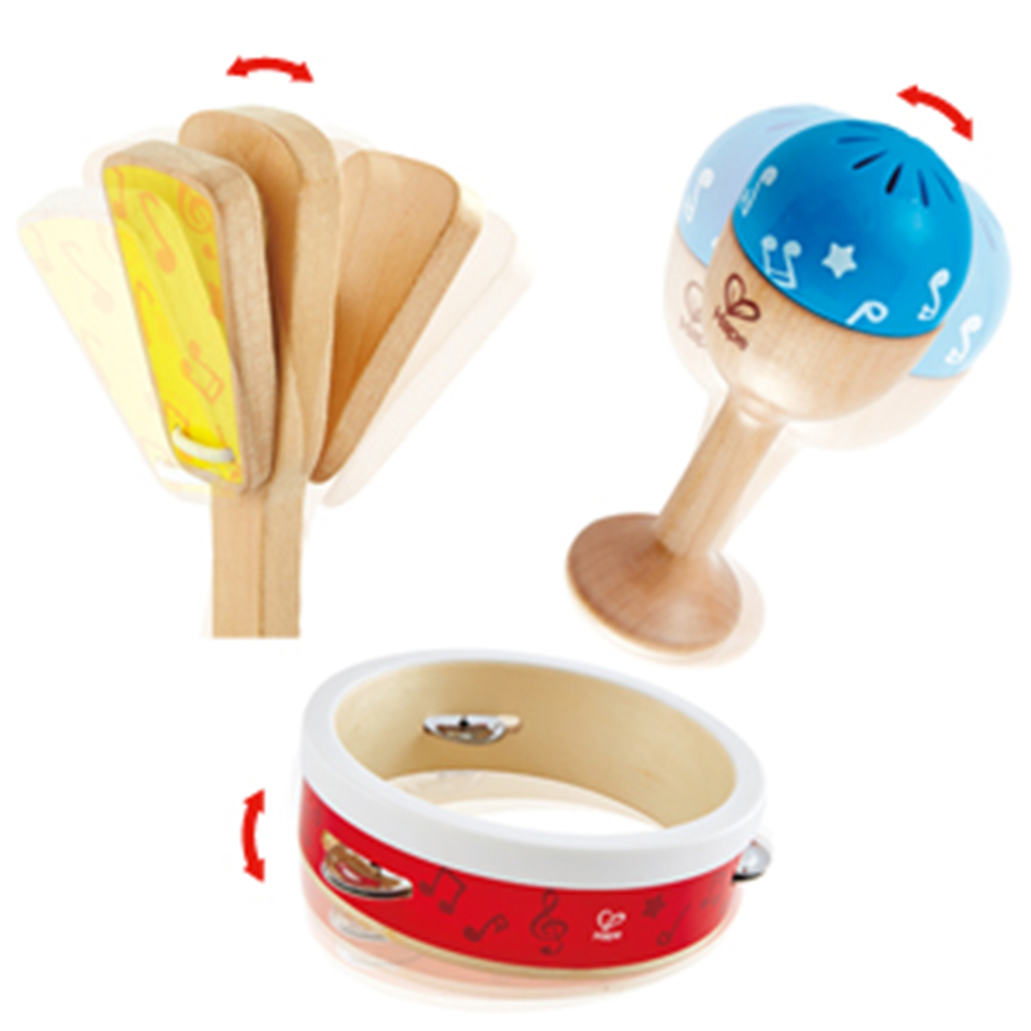 Игрушка музыкальная Hape бубен, маракас - фото 4