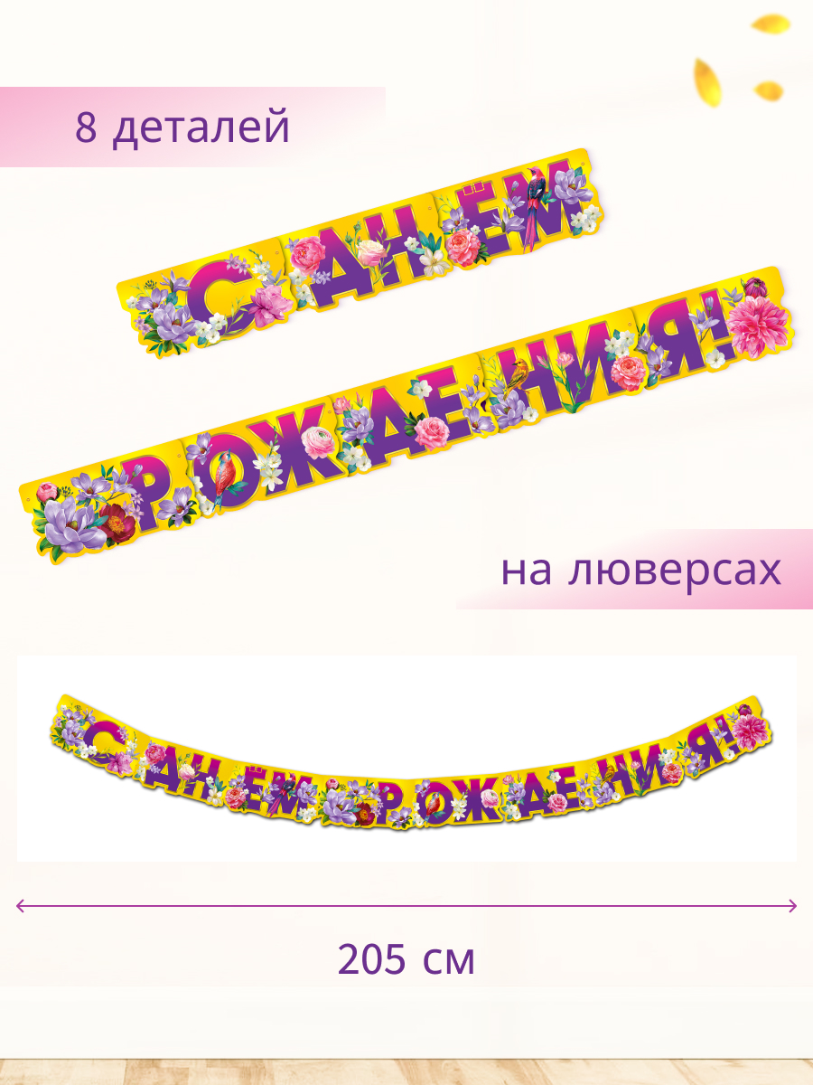 Гирлянда-растяжка Арт и Дизайн День Рождения - фото 2