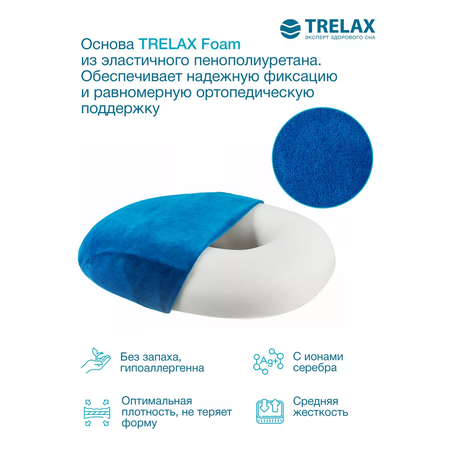 Подушка ортопедическая на стул TRELAX с отверстием