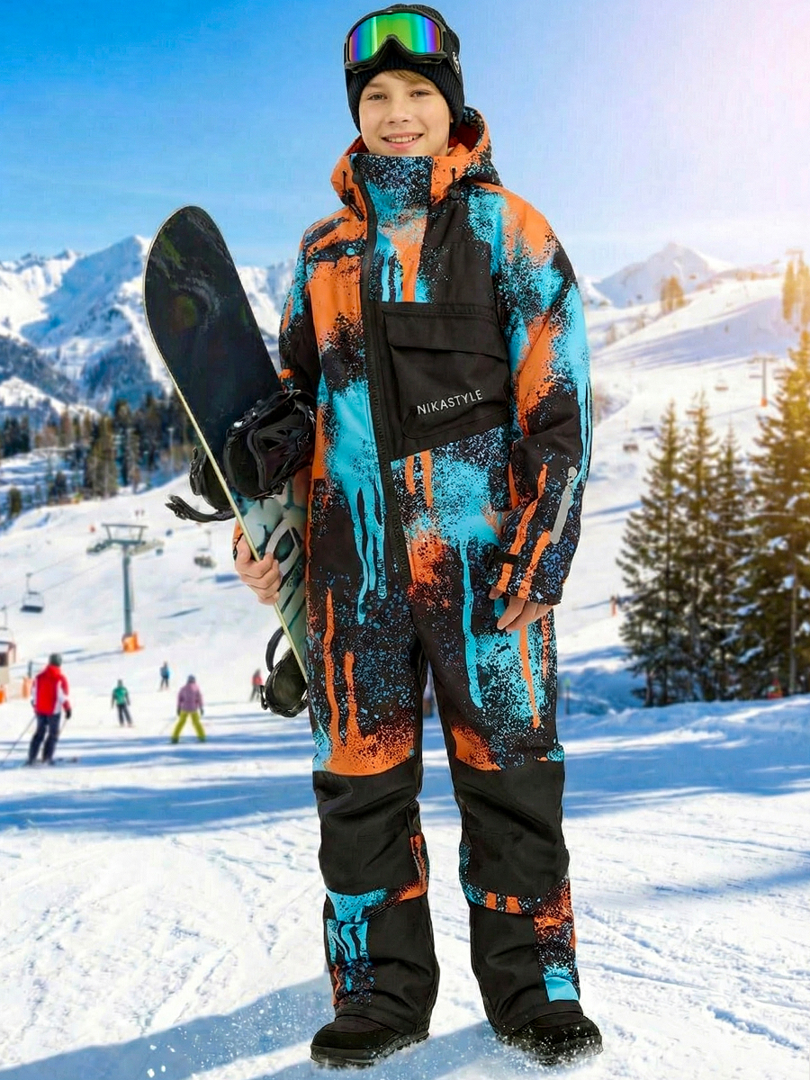 Комбинезон NIKASTYLE 8з1525 оранж/черный - фото 3