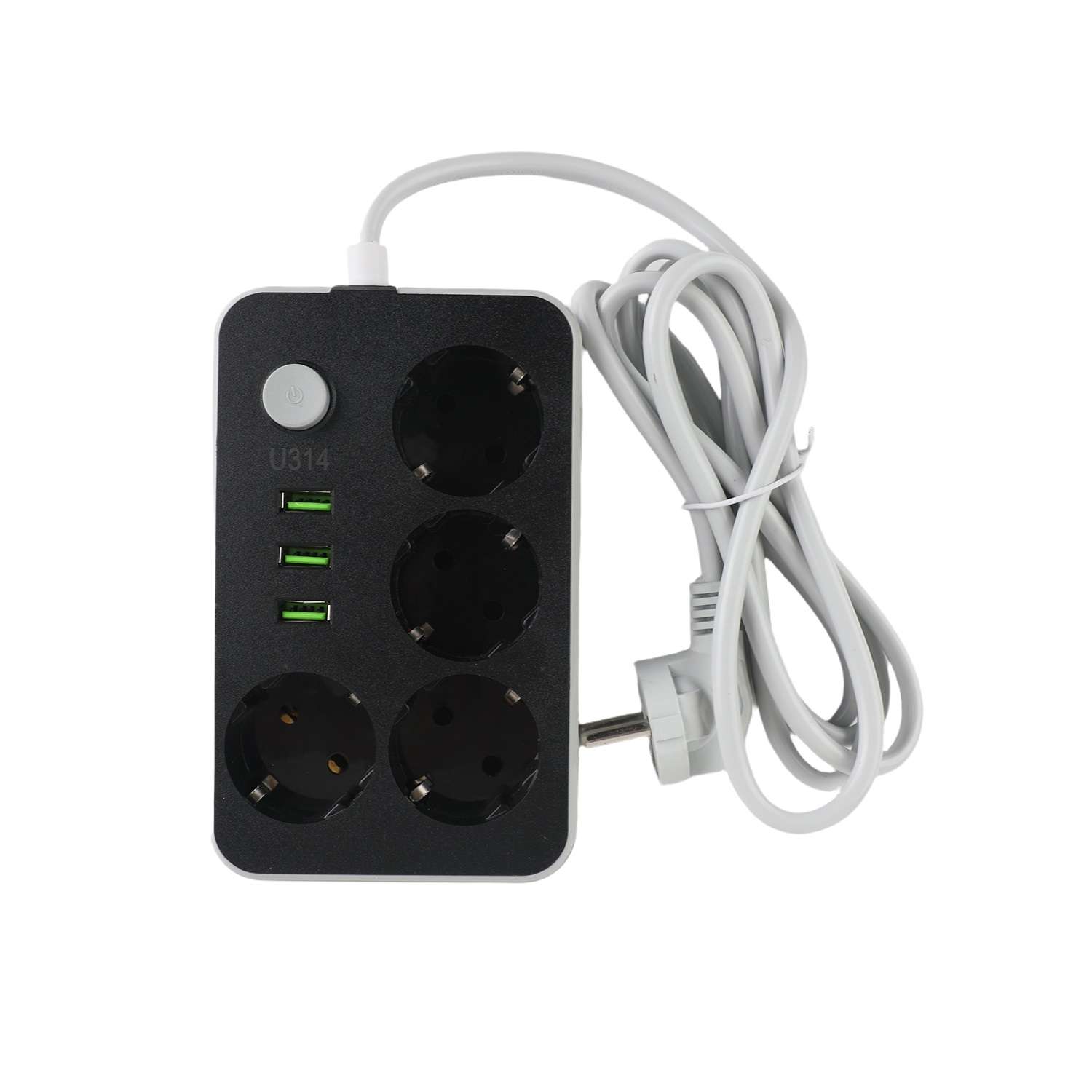 Удлинитель ё 3USB 1.8м 4 розетки - фото 1