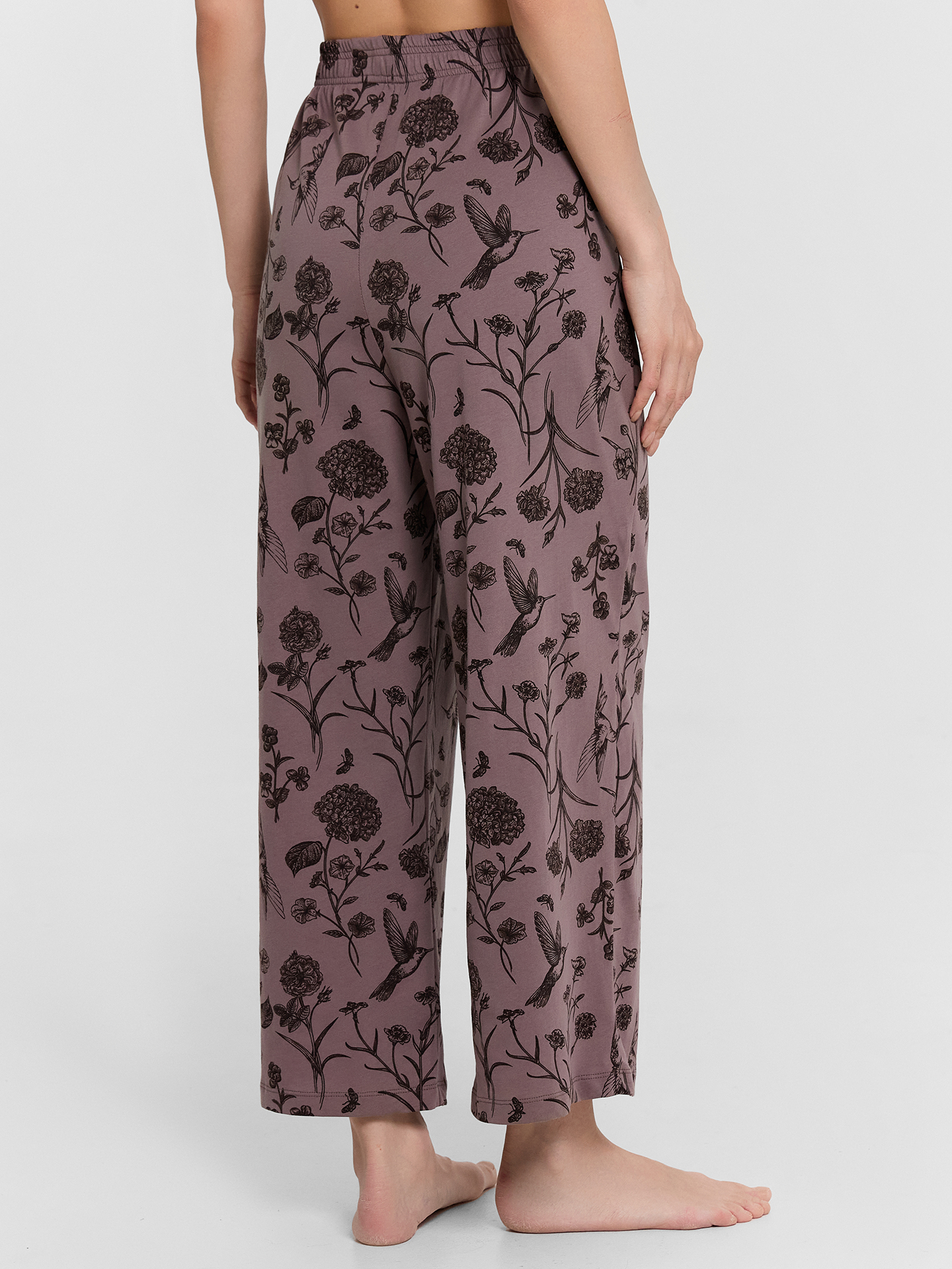 Пижама Mark Formelle (Марк Формэль) 592600/холодный бежевый +цветы на коричневом - фото 8