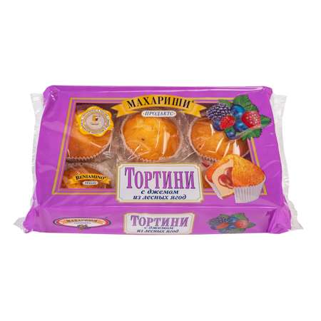 Кексы Махариши Тортини с джемом из лесных ягод 200г
