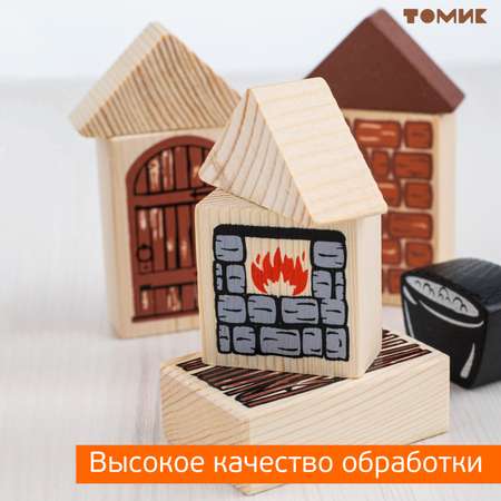Конструктор Томик Три поросенка деревянный