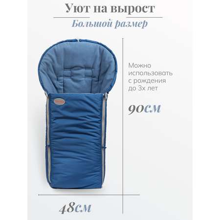 Конверт в коляску Чудо-Чадо Три сезона синий