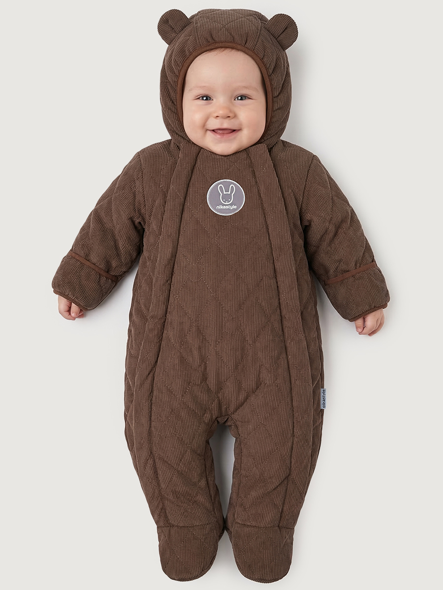 Изображение товара Комбинезон NIKASTYLE 56 Маффин — тёплый микровельвет, 56-68 см