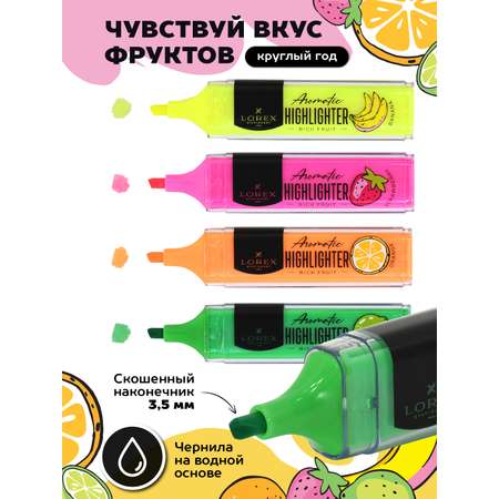 Текстовыделители Lorex Stationery 4 цв.