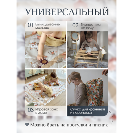 Детский коврик развивающий Лунатоп Развивающий коврик для малышей