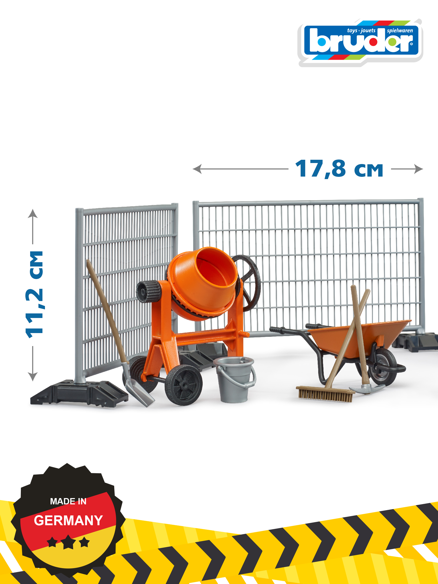 Игровой набор Bruder стройка с фигуркой строителя - фото 3