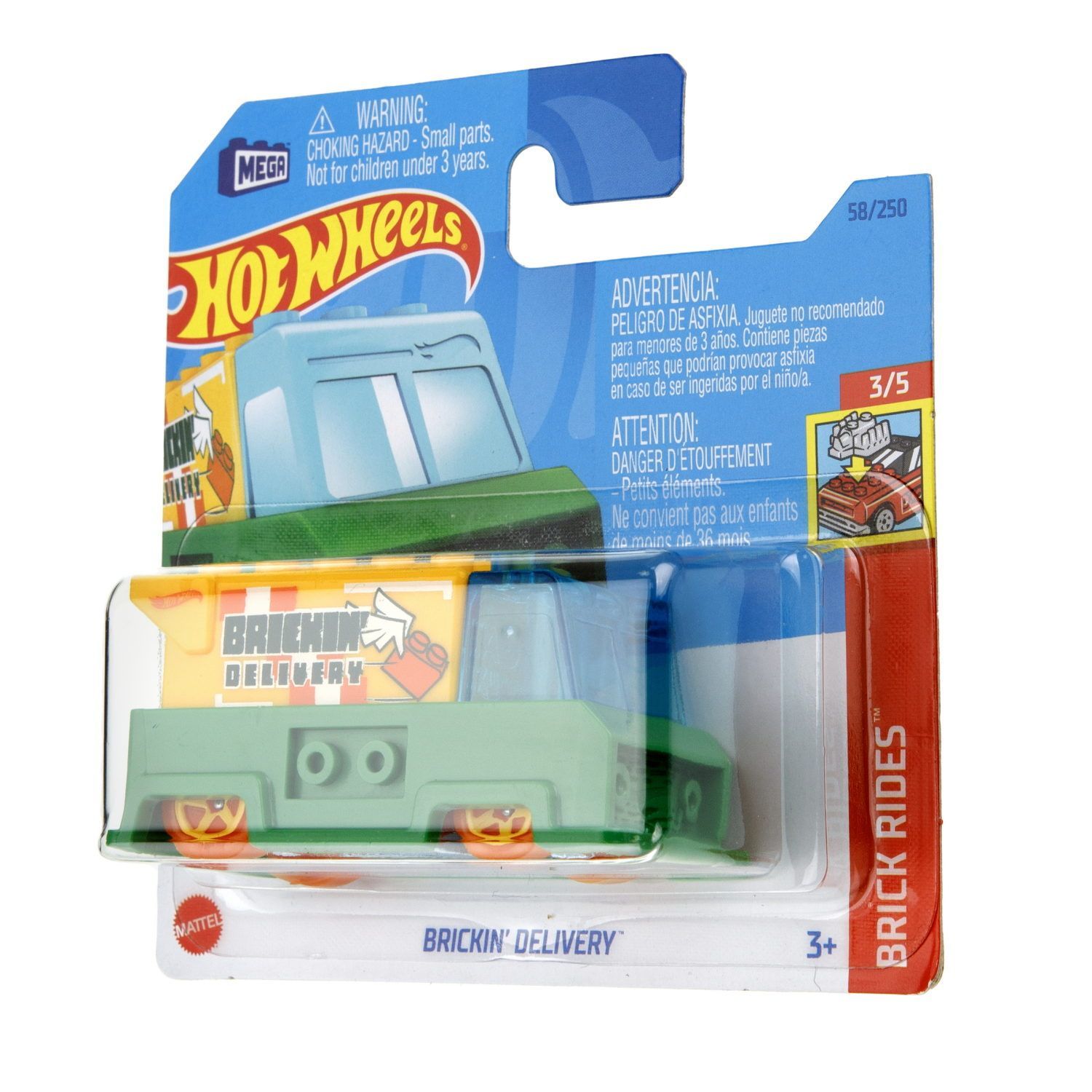 Грузовик Hot Wheels Brickin delivery 1:64 60650 - фото 6
