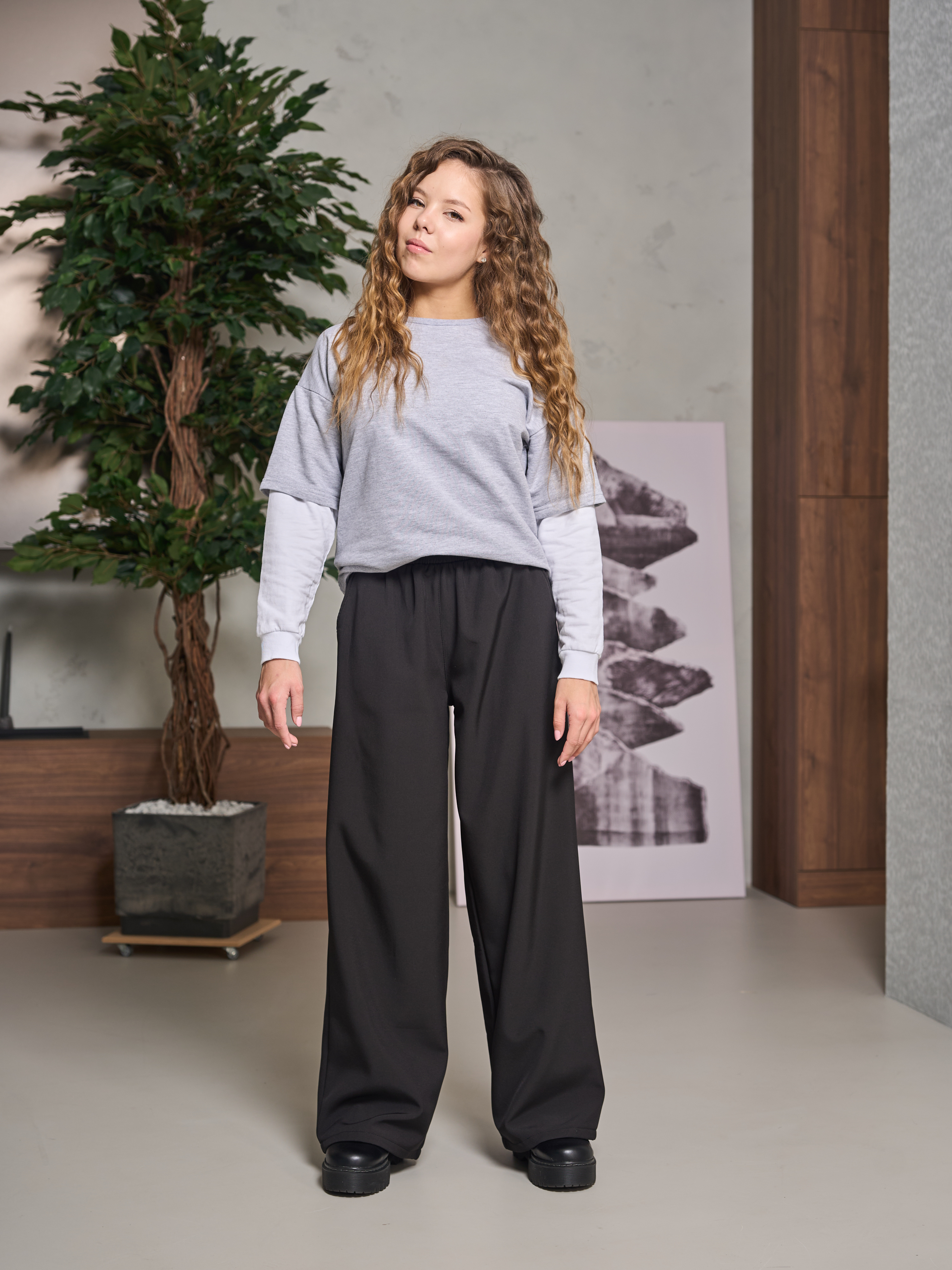 Брюки-палаццо СИНЯЯ МОДА WF1011B-H39 - фото 14