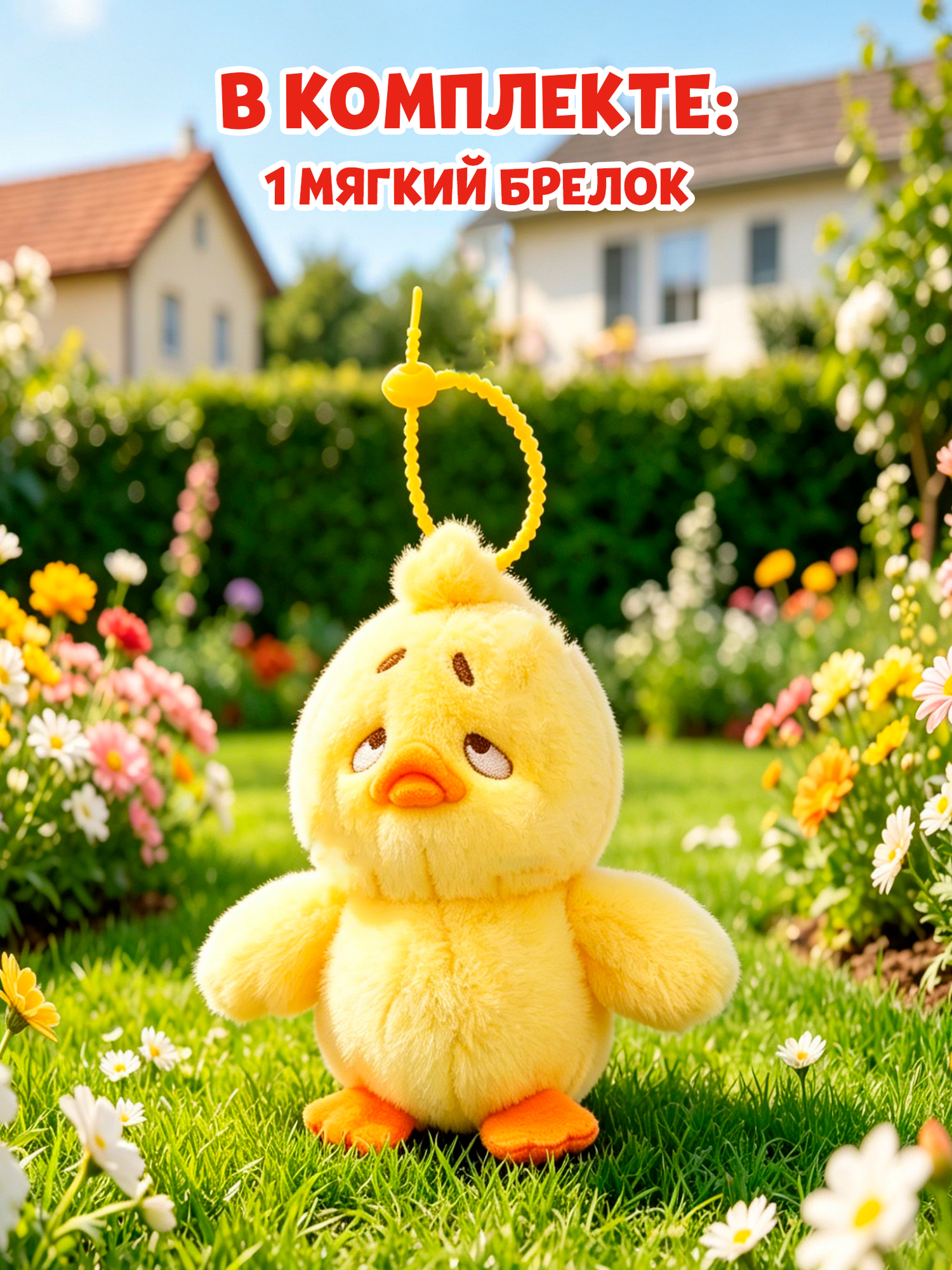 Брелок Upset Duck на цепочке - фото 6