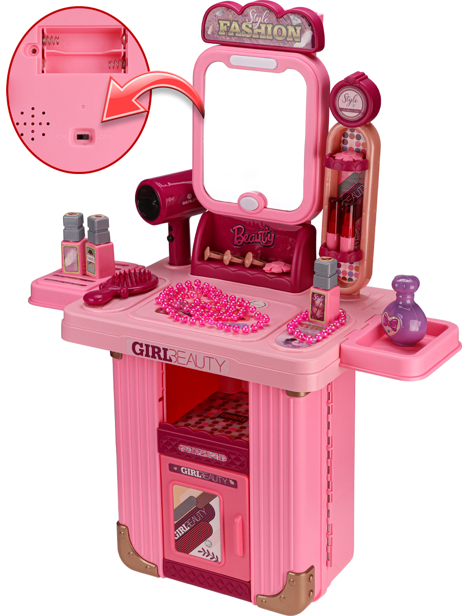 Игрушка Yako Toys туалетный столик, косметика, фен, бижутерия - фото 8