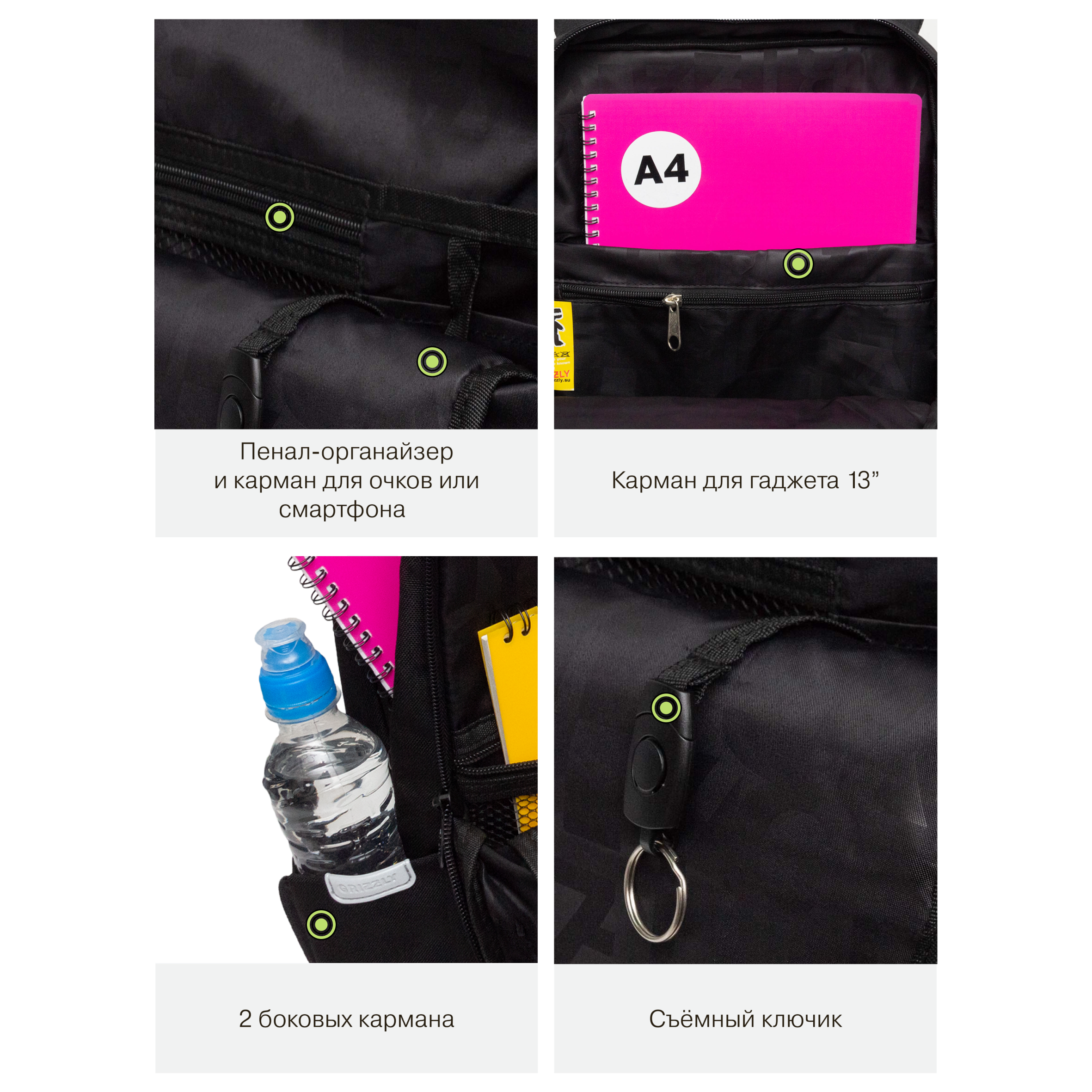 Рюкзак Grizzly для девочки - фото 10