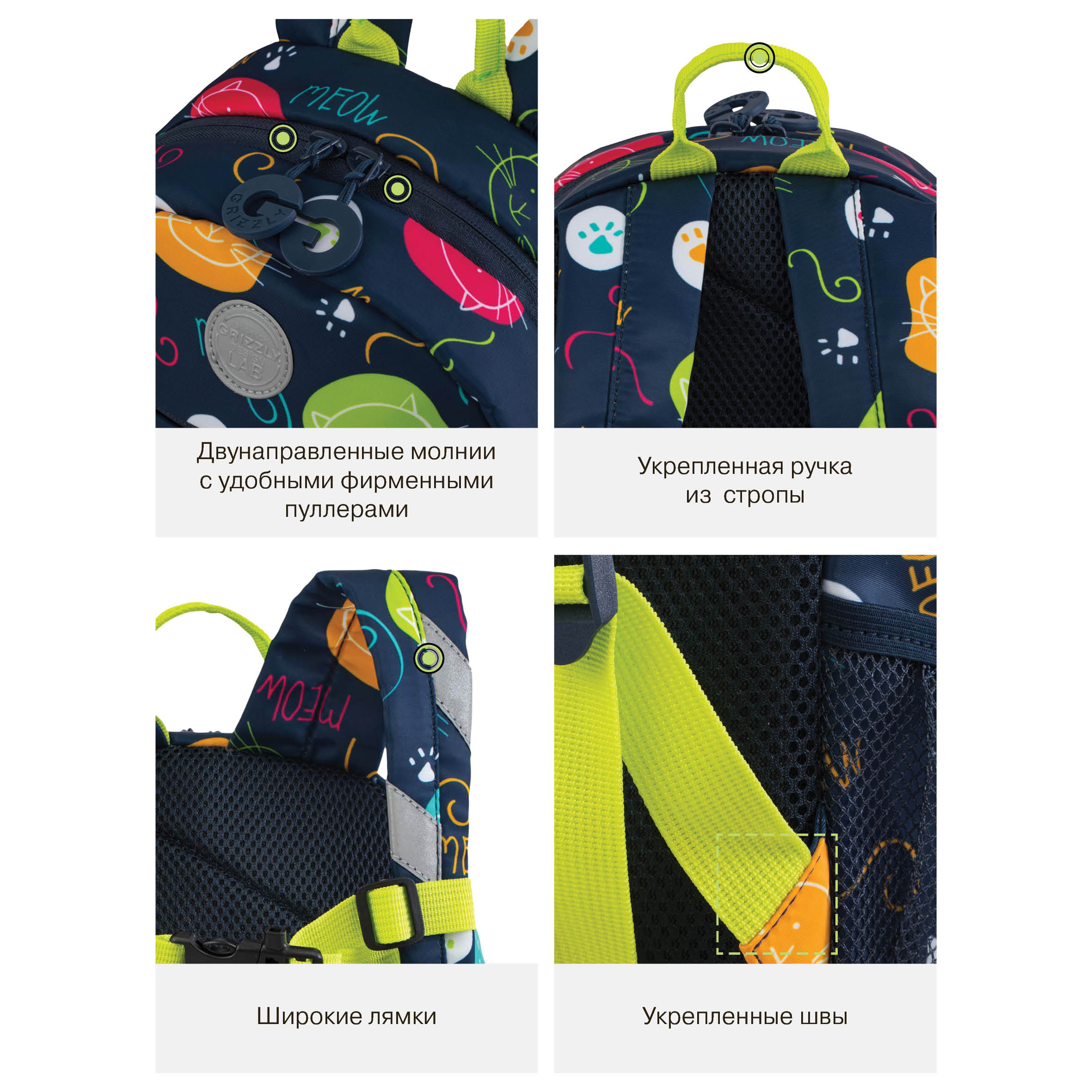 Рюкзак дошкольный Grizzly Мяу - фото 13