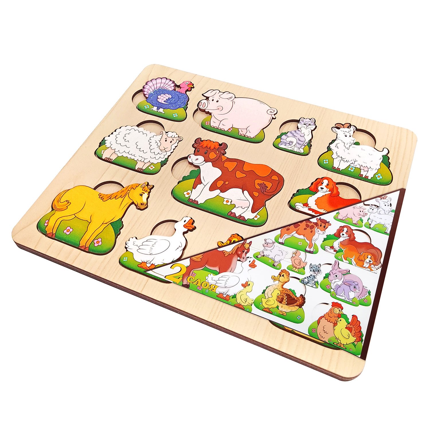 Игрушка Нескучные игры пазл Чей малыш Домашние животные - фото 9