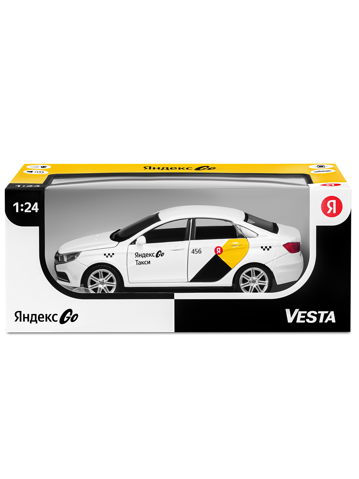 Автомобиль Яндекс GO LADA Vesta Такси озвучено Алисой 1:24 JB1251344/Яндекс GO - фото 27