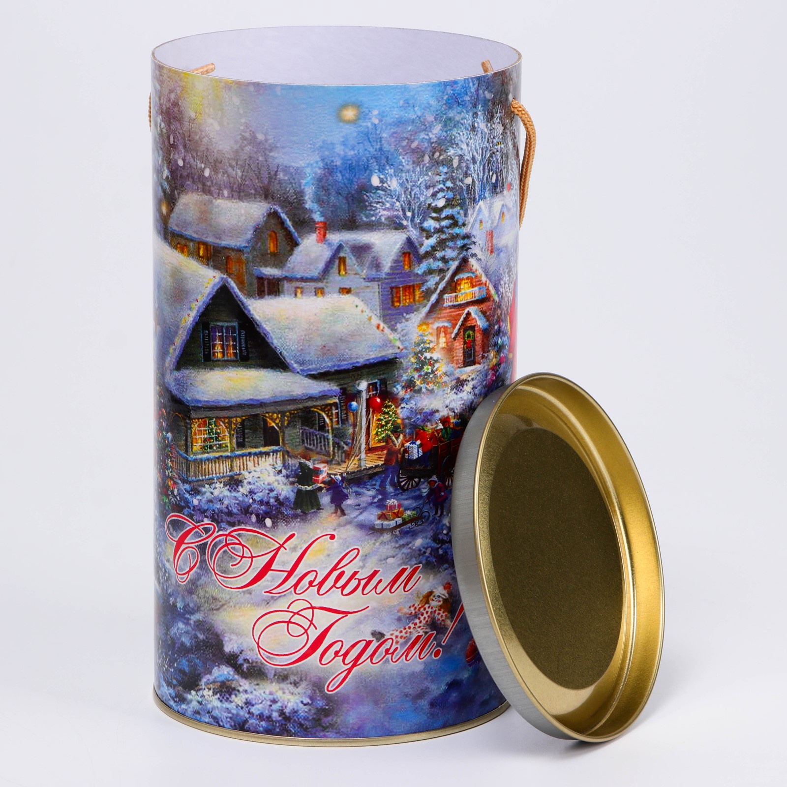 Подарочная коробка Sima-Land тубус «Дедушка Мороз», 120 х 220 мм - фото 5