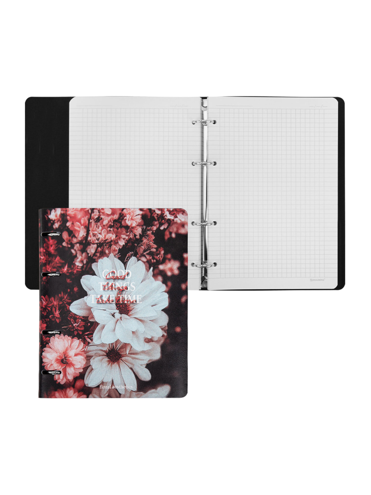 Тетрадь со сменным блоком Brauberg клетка 120 лист. - фото 8