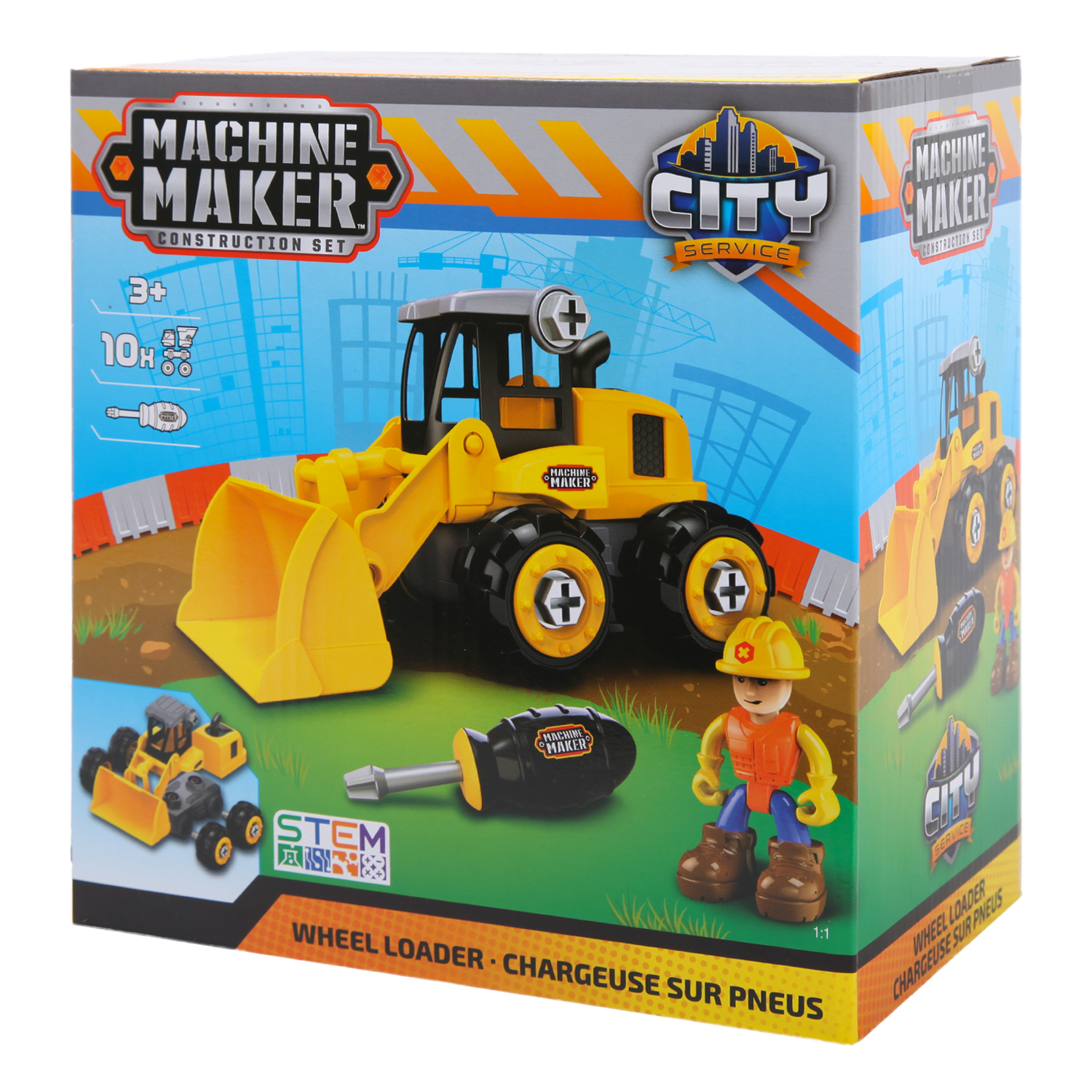 Конструктор Machine Maker Колесный погрузчик 10 дет. - фото 1