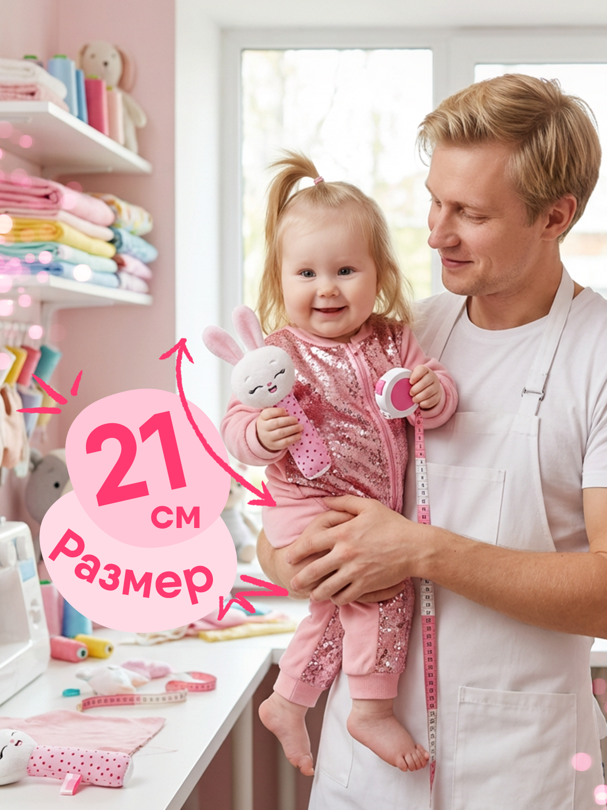 Игрушка Мякиши погремушка Зайка Банни - фото 2