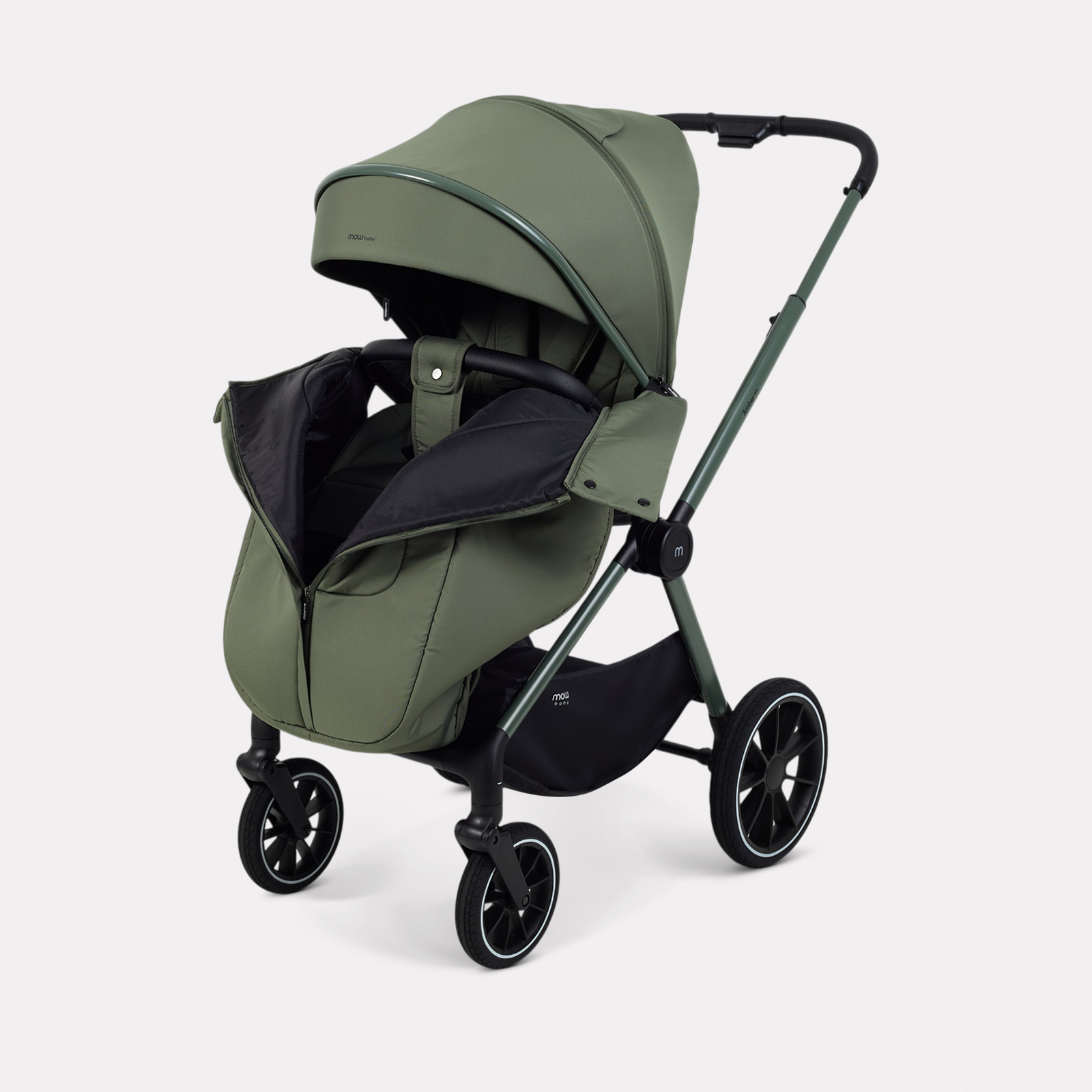 Коляска 2в1 MOWbaby Amber pro зеленый - фото 11