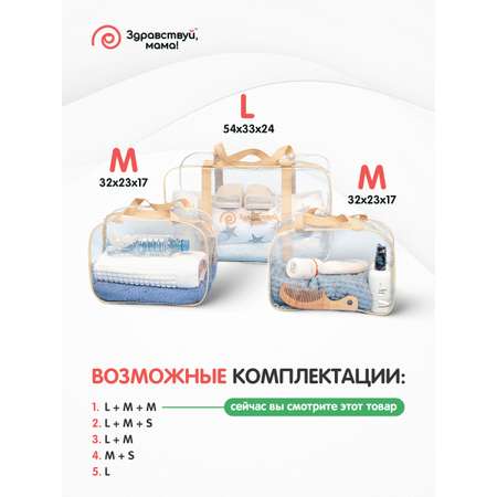 Сумка в роддом Здравствуй мама! Premium Quality 3 шт