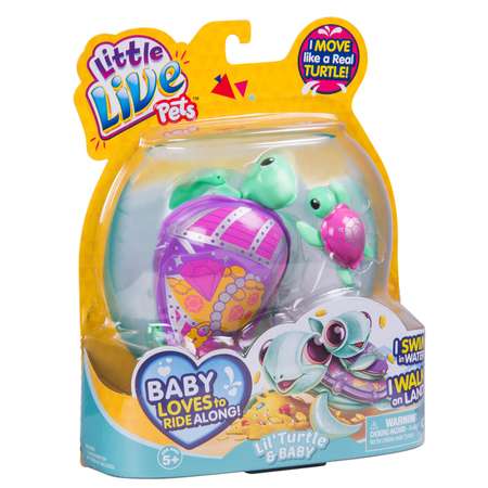 Фигурка Little Live Pets Черепашка с малышом