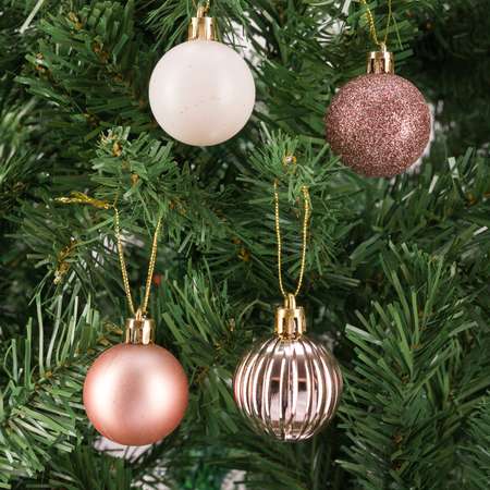 Шары SXMas 24 шт розово-золото-белый JCB