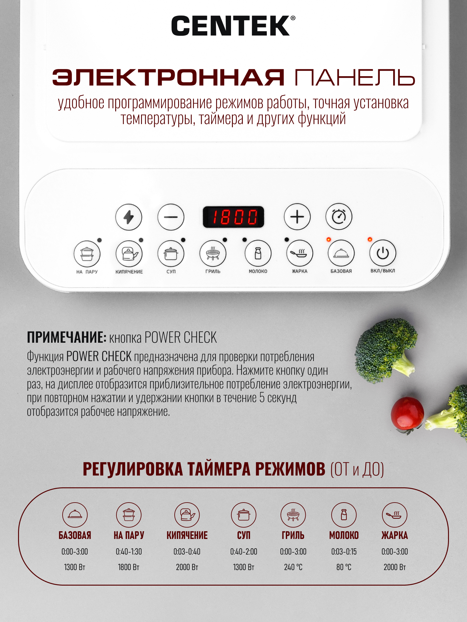 Плитка индукционная CENTEK CT-1517 - фото 3