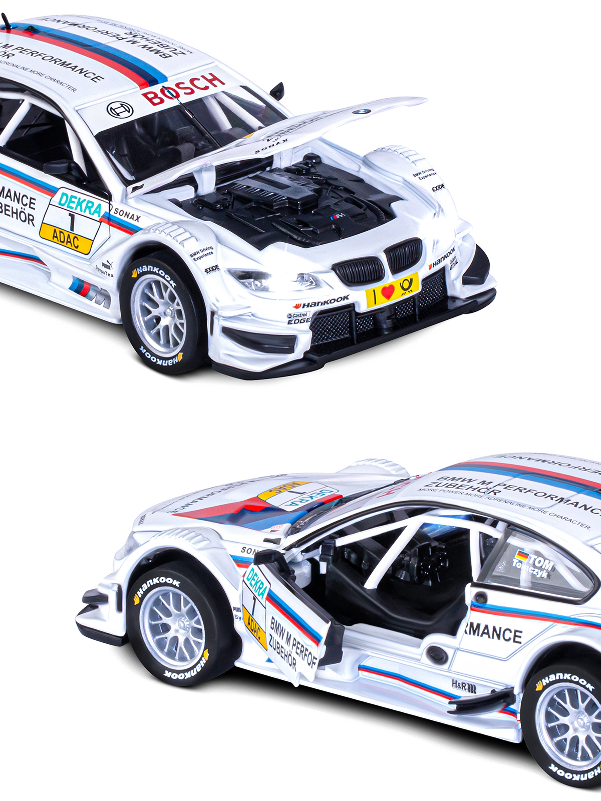 Автомобиль АВТОпанорама BMW M3 DTM 1:32 JB1251317 - фото 9
