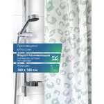 Штора для ванной комнаты и душа VILINA текстильная водоотталкивающая 180х180 см полиэстер