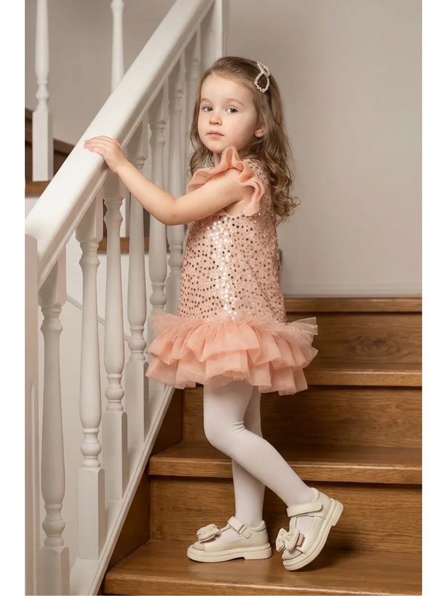 Платье Minilik Платье.Снежинка.Персик - фото 2